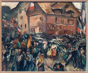 Vstup francouzských vojsk do Štrasburku (Bas Rhin, Francie), 22. listopadu 1918. Obraz Emile Othon Friesz (1879-1949), olej na plátně