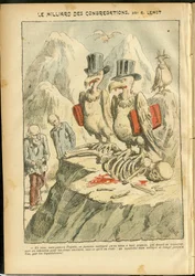 Ilustrace Achille Lemot (1846-1909) v Le Pelerin, 07/10/06 - Miliarda kongregací - Náboženství Víra, Katolický katolicismus - Miliarda kongregací - Vulture