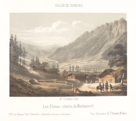 Pohled na horský průsmyk Col de Balme Col de Balme (titul na objektu) Memory of Chamonix-Mont-Blanc (název série) Museum du Mont-Blanc (název série na objektu)