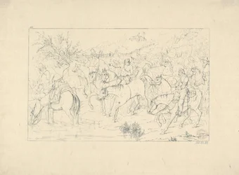 Návrat generála Stuarta z Pensylvánie z Confederate War Etchings, 1861-63.