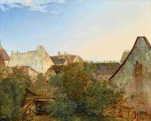 Pohled na vídeňské předměstské domy (Beatrixgasse)
