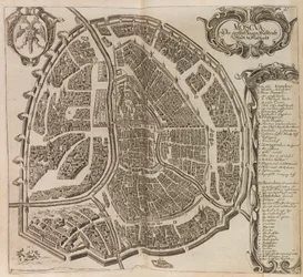 Mapa Moskvy. Z: Rozšířený nový popis moskevského..., 1656.