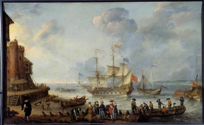 Malířská nádoba od Adama Willaertse (1577-1664) Le Havre ze 17. století, Musee des Beaux Arts