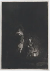 Jezdec a chlapec s lucernou, 1797.