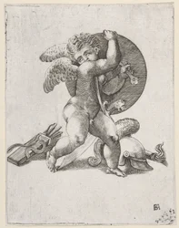 Cupid with Weapons of Mars, c1547-62.