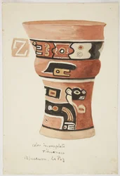 Malba vázy z Tiahuanaca (Tiwanaku), Bolívie