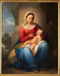 Madonna a Jezulátko (olej na plátně)