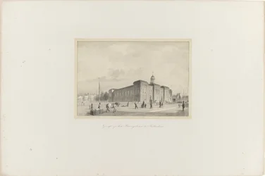 Pohled na Beursgebouw v Rotterdamu, 1854 Pohled na Beursgebouw v Rotterdamu (název na objektu) Společnost pro podporu Toonkunstu, její hudební festival a město Rotterdam. vzpomínka na rok 1854 (název série na objektu)