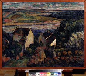 Jižní krajina. (Jižní krajina). Obraz Adolfa Israeleviče Milmana (1886-1930), olej na plátně