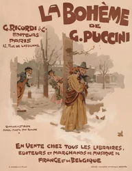 Plakát k opeře La Bohème od Giacoma Pucciniho, 1895