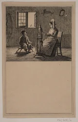 Matka a syn. Ne. 18 v Chr. Winther a M. Rørbye, "25 obrázků pro malé děti"