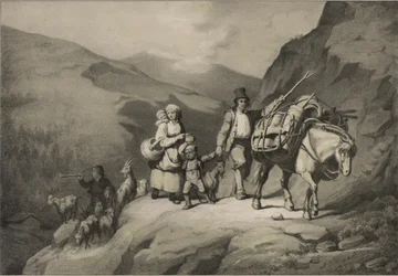 Ilustrace převzata z knihy Norsko vyrobené v Drawings od Asbjørnsen, P.Chr. a vydal Chr. Tønsberg (č. 1848)