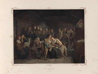Ilustrace z knihy Norske Folkelivsbilleder od Adolpha Tidemanda, vydané Chr. Tønsbergem (Christiania, 1858)