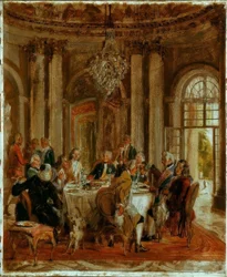 Kulatý stůl krále Fridricha II. v Sanssouci