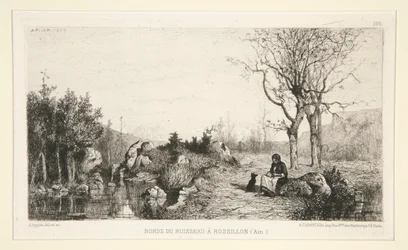 Břehy potoka v Rossilon (Ain)