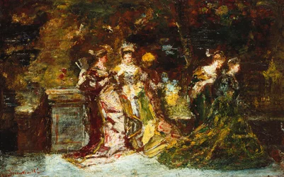 Galantní slavnost, kolem roku 1870