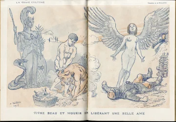 Ilustrace Adolphe dit Willette (1857-1926) ve “”Fantasio”””, 01/05/15 - Žít krásně a umírat osvobozením krásné duše - Válka 14-18, Mrtvé mrtvoly, Barbary/Kultur, Jam of Skull - Vojáci