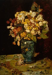 Květiny v modré váze, 1879-1883