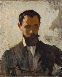 Studie autoportrétu, kolem roku 1912 (olej na plátně)