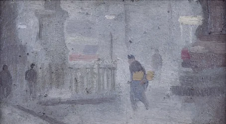 Studie pro Základnu soch, Albert Square, kolem roku 1910 (olej na palubě)