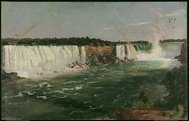Niagarské vodopády v létě, 1870 (olej a pryskyřičné glazury na plátně)