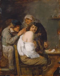 Operace na zádech, asi 1636 (olej na dřevě)