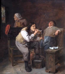The Smokers, c.1635-38 (olej na dubovém panelu)