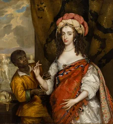 Posmrtný portrét Marie I. Stuartovny (1631-1660) se služebníkem, kolem roku 1664