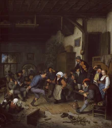 Veselíci v hostinci, 1674