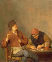 Dva kuřáci v interiéru, 1643