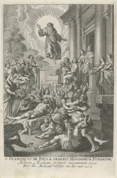H. Franciscus van Paola geneest de zieken Sv. František de Paula, zakladatel řádu minoritů (titul na předmětu)