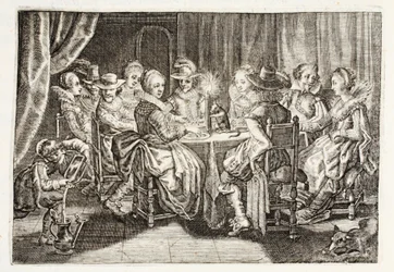 Zvyk dělá mozoly, ilustrace z „Emblemata of Zinne-werk“ od Johannese de Brune (1589-1658), Jana Jacobse Schippera, Amsterdam, 1661