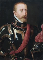 Portrét šlechtice ve zbroji (olej na desce)