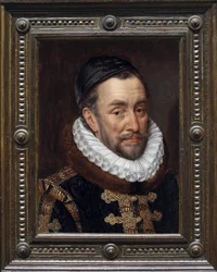 Vilém Mlčenlivý (Vilém I., kníže oranžský) - Portrét Viléma I. Oranžsko-Nasavského, knížete oranžského (Vilém Oranžský, 1533-1584). Vilém Nasavský, kníže oranžský, známý jako Vilém Mlčenlivý, zakladatel rodu Oranžsko-Nasavských