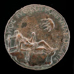 Ženská postava držící uzdu [revers], pravděpodobně po roce 1502.