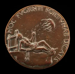 Ženská postava držící uzdu [revers], pravděpodobně po roce 1502.