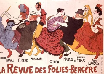 La Revue des Folies-Bergere (barevné lito)