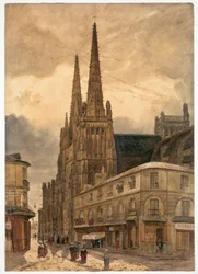 Katedrála Sainte-André v Bordeaux, 1832.