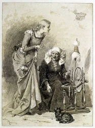 Šípková Růženka – v „Les Contes de Fées““ od Charlese Perraulta, ilustrace Adrien Marie