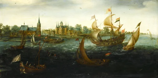 Lodě u pobřeží IJsselmonde