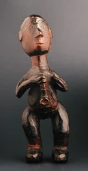 Stojící postava evropského muže držícího dýmku, jihovýchodní Afrika, konec 19. století (dřevo)