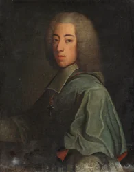 Německy: Portrét Johanna Theodora (1703-1763), syna bavorského kurfiřta Maxe Emanuela Johann Theodor Bavorský, syn Maxmiliána II Emanuela