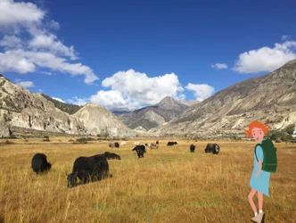 Manang, 2023 (digitální umění na fotografii)