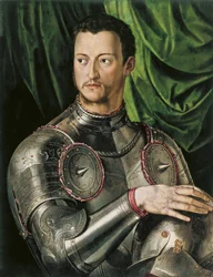 Portrét velkovévody toskánského Cosima I. de Medici 1519-1574 v brnění