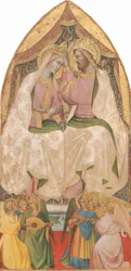 Korunování Panny Marie se šesti anděly, kolem 1390.
