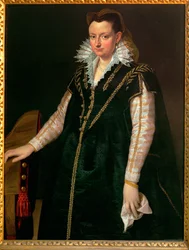 Eleonora Toledská, manželka Cosima I. Medicejského (malba na topolovém dřevě)