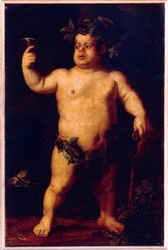 Portrét trpaslíka Morganteho jako Bakcha