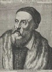 Portrét Tiziana, 1587 (rytina na položený papír s vodoznakem)