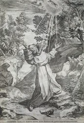 Stigmatizace svatého Františka na hoře La Verna (1224)