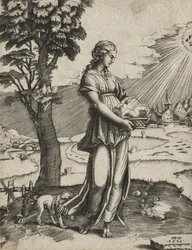 The Cumaean Sybil, 1516 (rytina na položený papír)